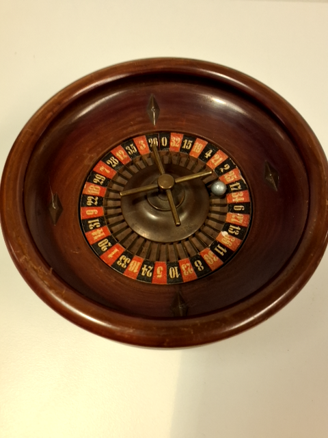Vintage mini rouletten med spillemærker